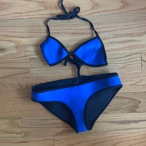 Blue Triangl Swim set size S top Size L bottom